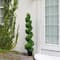 5ft. UV-Resistant Boxwood Spiral Topiary Artificial Tree in Decorative Planter